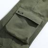 Pantalones casuales de trabajo personalizados de primavera/verano para hombre con bolsillos grandes, pantalones largos holgados de marca a la moda, pantalones jogger versátiles