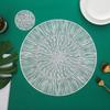 Novo padrão de explosão PVC placemat coasters isolamento térmico tigela esteira lavagem anti-escaldante criativo mesa mat cor sólida simples moda