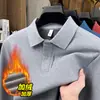 Nuevas Camisas Polo de Invierno para Hombre con Cuello de Solapa y Forro de Felpa para Hombres Jóvenes y de Mediana Edad, Tops Gruesos y Cálidos para Hombre