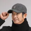 Chapéu Masculino Inverno Meia-idade e Pai Velho Beisebol Boné Espessado Quente Proteção Ear Cap Outdoor All-match Old Man Cap