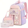 Mochila escolar transfronteriza SCHOOLBAG mochila de arena para niños que protege la columna vertebral mochila para almuerzo estuche para lápices juego de tres piezas mochila de doble hombro