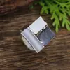 Anillo elástico cuadrado geométrico hueco de esmalte de venta caliente transfronterizo para mujer, anillo cuadrado simple y versátil al por mayor
