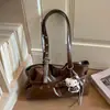 Bolsa tote retrô de nicho transfronteiriça de grande capacidade, nova bolsa de ombro casual de nicho outono 2026, bolsa de ombro para o dia a dia
