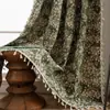 Cortinas de Casamento Jacquard Vermelhas, Espessas, para Natal e Ano Novo, Não Necessitam de Furação, Transmitem Luz mas Não Mostram o Interior, Cortinas para Janela de Canto de Quarto para Apartamentos de Aluguel