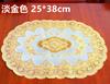 Mantel individual posavasos al por mayor estilo europeo dorado PVC tapete para maceta aislamiento térmico desechable mantel individual occidental tapete para mesa de té tapete para olla jarrón redondo