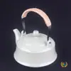 Acessórios de Alça para Bule Vintage Preto, Alça Simples de Aço Inoxidável Preto Fosco para Bule, Alça para Bule com Alça