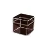 Caja de Dulces Transparente Cuadrada Pequeña con Tapa y Esquinas Redondeadas, Empaque de Regalo para Joyería, Caja Transparente para Empaque de Dulces de Menta