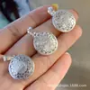 Colgante de ocho brújulas del tesoro de plata 999, collar de plata esterlina para hombre y mujer, transportador de fortuna, método antiguo, colgante de pareja de loto hueco