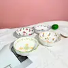 Cerámica Nueva de Shanxi al por Mayor Tazón Mingyu de 6 pulgadas Borde de Encaje Cerámica Tazón Grande Tazón para Fruta Vajilla para el Hogar para Venta Ambulante