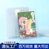 Funda de cartón duro recubierta de película, transparente, para tarjetas pequeñas, álbum de tarjetas Goo, postal Aidou, tarjeta fotográfica, funda protectora para tarjetas con película