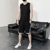 Conjunto Esportivo Estudantil Tamanho Grande Masculino Novo Estilo Uniforme de Basquete Juvenil Shorts de Verão Manga Curta Secagem Rápida Conjunto de Corrida