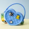 Monedero de silicona con forma de cueva cuadrada para niños, bolso cruzado para caminar, divertido y bonito bolso de silicona para cambio.