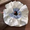 Goma para el pelo de terciopelo Scrunchie Cuerda para el pelo suave para mujer 2026 Nuevo estilo Floral que no daña lazos elásticos para el pelo