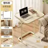 Mesa de noche de altura ajustable, escritorio plegable móvil para dormitorio del hogar, mesa de trabajo pequeña para dormitorio de estudiantes