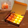 Nueva Decoración de Linterna de Calabaza de Halloween Portavelas Luz de Vela Digital LED Adornos Creativos Luz Nocturna Atrezzo Arreglo