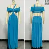 Ropa de mujer para comercio exterior, nueva colección de verano de Amazon, ropa de mujer de moda, strapless sexy, ajustada, de color liso, vestido de malla transparente