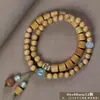 Pulseira de contas de oração budista de madeira crua natural, vendida a quente, sândalo dourado, sândalo Barbie, pulseira colecionável para homens e mulheres, fornecimento para live-stream