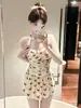 2026 Nuevo Traje de Baño Enterizo con Estampado de Mariposas Estilo Falda para Mujer Alto Gama Sexy Reunión de Busto Pequeño Traje de Baño Mujer