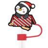 Tampa de palha decorativa de Natal transfronteiriça 10mm de diâmetro Universal Party Decorative Cartoon Soft Rubber Dust-proof Straw Cap