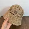 Chapéu de Pescador de Alta Qualidade Estilo Japonês com Bordado Ambm Vazado para Mulheres, Chapéu Balde Fino da Moda para Primavera e Verão, Tendência