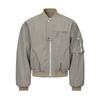 Jaqueta de Lona Jeans Lavada Vintage Masculina Primavera e Outono Americana Bomber Bomber Bomber Jacket Curta Desconstruída Roupa de Baseball para Homem
