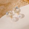 Guirnalda de Diamantes de Hada Pendientes Colgantes de Perlas de Sirena Pendientes Dulces Frescos de Temperamento Accesorios Exquisitos