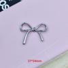Nuevos Accesorios de Aleación de Plata Simples, Modernos y Versátiles Lazo DIY Accesorios para el Cabello Horquilla Funda para Teléfono Móvil Accesorios Hechos a Mano