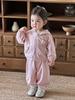 Conjunto de Cardigã com Capuz e Calça Casual para Bebê Menina Outono 2026 Estilo Coreano Fofo Conjunto de Duas Peças para Bebês e Crianças Pequenas