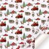 Conjunto de Papel de Presente de Natal Mais Vendido da Amazon Casa com Floco de Neve Vermelho Árvore de Natal Papel Artesanal DIY