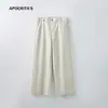 Ropa Masculina Apo Pantalones Casuales Americanos Transfronterizos para Hombres y Mujeres, Pantalones de Pierna Ancha Holgados de Otoño e Invierno, Pantalones Versátiles de Marca de Moda Semi-Elásticos