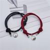 Votos de Amor Transfronteiriços Pulseiras de Casal com Ímãs Atraindo um ao Outro, Amor Verdadeiro e Compromisso, um Par de Pulseiras Tecidas à Mão para Homens e Mulheres
