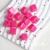 Alta carga Macaron tinta quadrada furo reto contas DIY celular corrente chaveiro miçangas acessórios de joias contas soltas