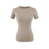 Camiseta corta ajustada de manga corta para mujer estilo americano picante, nuevo modelo de verano 2026, azul marino, top corto adelgazante y versátil