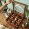 Caja de Almacenamiento de Joyería Jiugongge Caja Pequeña de Madera Acrílica Escritorio Madera Zakka Anillo para el Cabello Clasificación Caja de Regalo de Mano