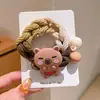 Diadema Trenzada de Dibujos Animados de Capibara para Niñas con Goma Elástica para Cola de Caballo Alta Diadema para Niña No Lastima el Cabello Accesorios para el Cabello de Niña Pequeña
