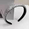 Moda Europeia e Americana Luxo Leve Faixa de Cabeça Totalmente Cravejada de Diamantes Elegante Faixa de Cabeça de Celebridade Cyber Topo Craniano Rosto Pequeno Versátil Brilho Acessórios de Cabelo com Diamantes