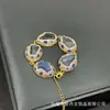 Pulsera Nueva de Piedra Natural de Forma Irregular con Piedras Crudas Incrustadas, Joyería Versátil de Alta Gama, Suministro de Estilo Personalizado Transfronterizo Europeo y Americano
