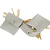 Stock Listo de Fábrica Bolsa de Terciopelo de Microfibra Transfronteriza Conveniente para Viajes Almacenamiento Bolsa a Prueba de Polvo Bolsa para Guardar Anillos Collares Pulseras