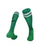 Meias de Futebol com Base de Toalha Espessa, Longas Respiráveis, Absorventes de Umidade, Antiderrapantes Esportivas, Meias de Futebol Infantil Listradas Acima do Joelho