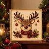 Pintura Diamante 5D Acrílica de Papai Noel Criativa Transfronteiriça Pendente de Porta Decoração de Parede Ornamento DIY