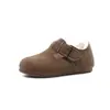 Zapatos Birkenstock con Forro de Felpa para Niños Tendencia Invierno 2025 Nuevos Zapatos de Algodón Calientes para Bebé Zapatos Casuales Versátiles para Niñas Zapatos Peludos