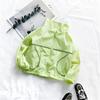Roupas infantis de proteção solar verão novo leve linha fluorescente casual na moda masculino e feminino roupas infantis roupas de proteção solar baby top
