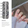 Nuevos 12 compartimentos Joyería de diamantes para uñas Explosivo Aurora tridimensional Lazo Perla plana mixta Accesorios de decoración de uñas