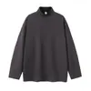 Camiseta de manga larga de forro polar engrosada, cálida y acogedora, con cuello semi-alto, disponible para hombres y mujeres, perfecta para otoño e invierno