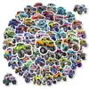 56 Piezas de Divertidos Stickers de Camión Pie Grande con Graffiti, Pegatinas de Coche de Monstruo de Dibujos Animados, Pegatinas Decorativas Personalizadas para Cuadernos y Diarios