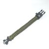 Brújula cinco en uno para exteriores, silbato de pedernal, cuerda de mano de supervivencia de escape multiusos, pulsera de cuerda de paraguas de supervivencia de emergencia