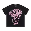 Meichao Syna World Estampado de Letras Verano Mujer Estilo Diamante Calle Alta Hip-Hop Talla Grande Holgado Casual Manga Corta t