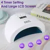 Lámpara para manicura SUNOEN con pantalla 30 perlas de lámpara doble fuente de luz herramientas para manicura lámpara para gel de uñas secador de uñas