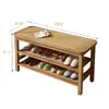 Banqueta para cambiarse los zapatos de madera maciza para uso doméstico, banco simple para zapatos de entrada con zapatero y asiento, zapatero integrado con asiento para la entrada