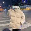 Abrigo acolchado de algodón para hombre, marca de moda de invierno, abrigo grueso con forro polar, abrigo acolchado de algodón con plumón, abrigo holgado para estudiantes, estilo Hong Kong